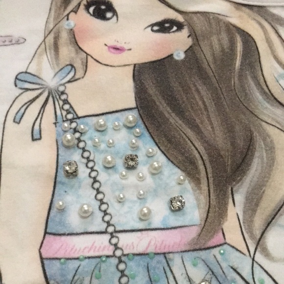 Girls Embellished Princess Top 7/8 - Picture 3 of 6